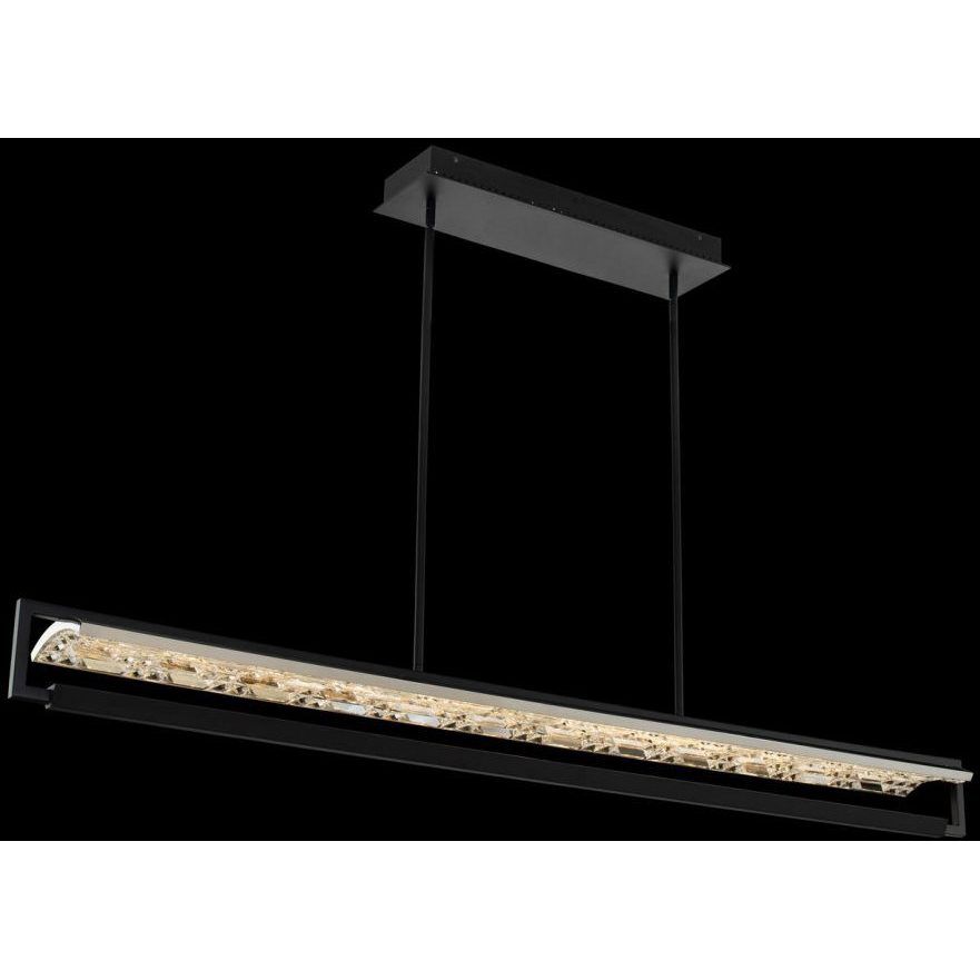 Capuccio Island Light Ceiling Light in Matte Black With Chrome