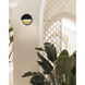 Ambiance LED 8 inch Carbon Matte Black with Champagne Gold ADA Wall Sconce Wall Light, Closed Top Fixture, Dome