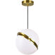 Gemini LED 12 inch Brass Pendant Ceiling Light