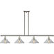 Ballston Orwell LED 48 inch Polished Nickel Island Light Ceiling Light in Clear Glass, Ballston