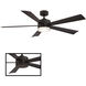 Wynd 60 inch Bronze Downrod Ceiling Fan in 3000K, Smart Ceiling Fan