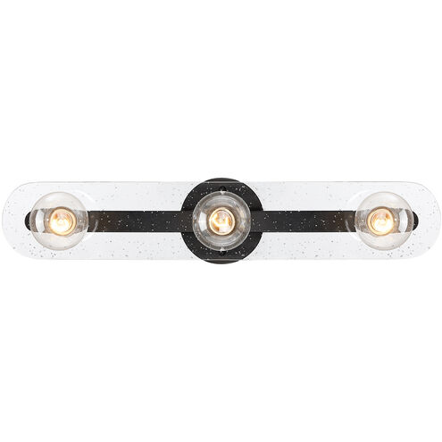 Demi 3 Light 24 inch Matte Black Vanity Light Wall Light