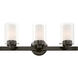 Manhattan 3 Light 22.5 inch Polished Black Chrome Vanity Sconce Wall Light