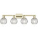 Arcadia Athens 4 Light 32.88 inch Antique Brass Bath Vanity Light Wall Light