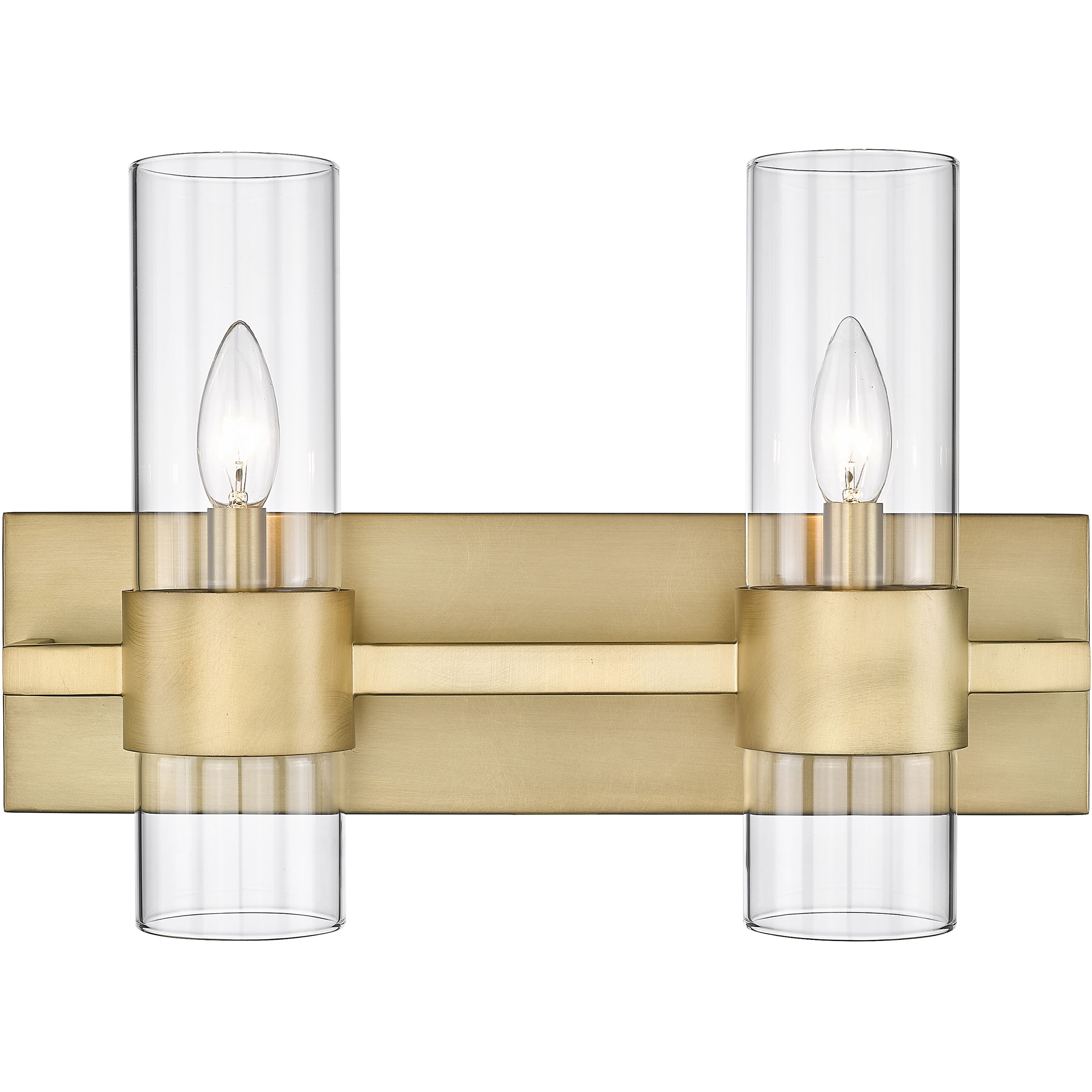 Lawson 2 Light 17 inch Rubbed Brass Vanity Wall Light in Rubbed Bronze