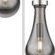 Owego 3 Light 12.63 inch Polished Nickel Multi Pendant Ceiling Light in Light Smoke Glass