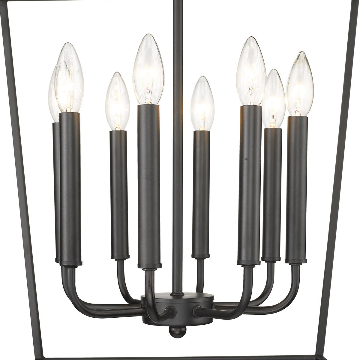 Kennedy 8 Light 20 inch Matte Black Chandelier Ceiling Light