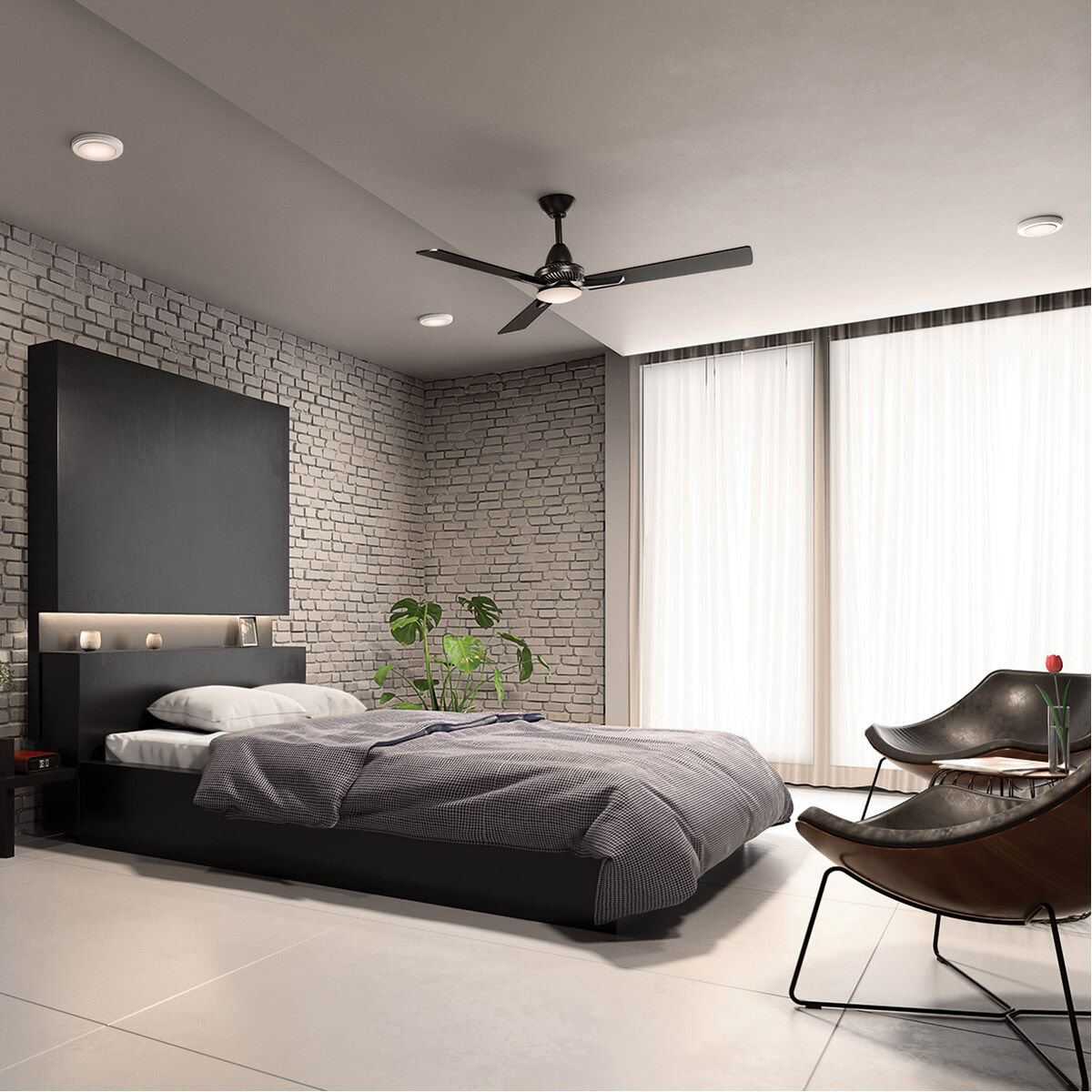 Zeo LED 7 inch White Flush Mount Light Ceiling Light in 3000K