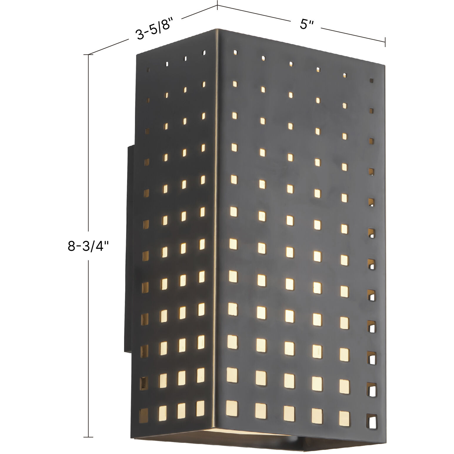 Astoria 5 inch Vintage Brass ADA Wall Sconce Wall Light