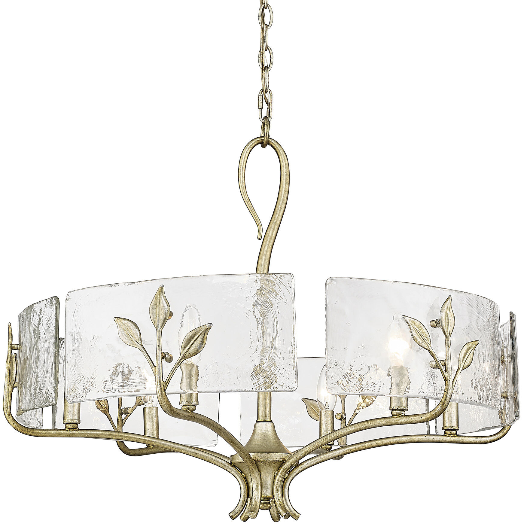 Calla 6 Light 27.75 inch White Gold Chandelier Ceiling Light