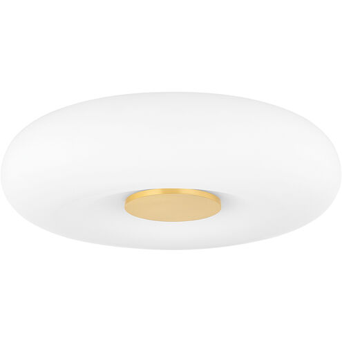 Imani LED 13.75 inch Aged Brass Flush Mount Ceiling Light
