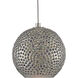 Giro 7 Light 59 inch Nickel Multi-Drop Linear Pendant Ceiling Light