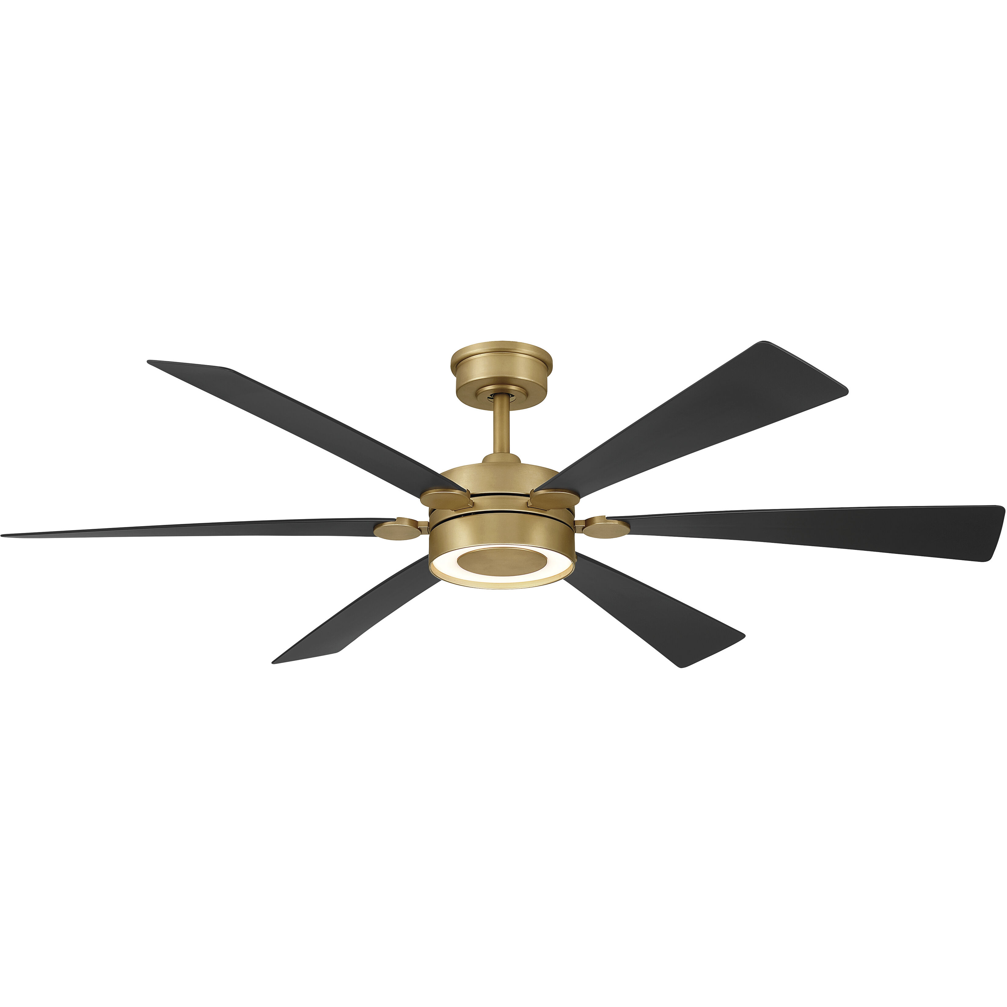Brenix 60 inch Heritage Brass with Coal Blades Smart Ceiling Fan