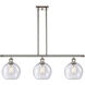 Ballston Athens LED 36 inch Polished Nickel Island Light Ceiling Light in Seedy Glass, Ballston