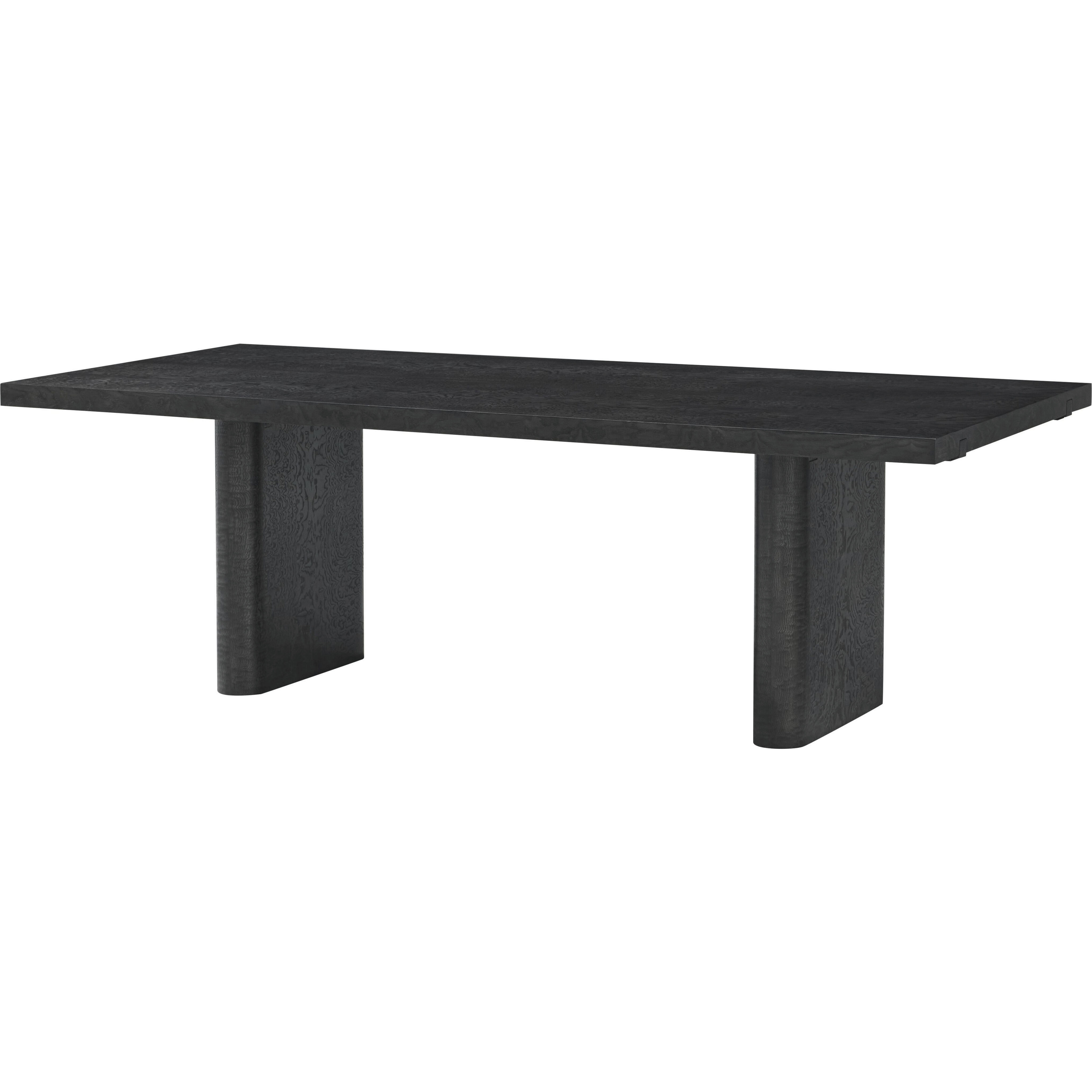 Kesden 128 X 44 inch Silent Black Extension Dining Table, Wooden