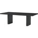 Kesden 128 X 44 inch Silent Black Extension Dining Table, Wooden