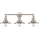 English Pub 3 Light 28 inch Satin Nickel Vanity Light Wall Light