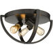 Colson 3 Light 14 inch Etruscan Bronze Flush Mount Ceiling Light in No Shade, Damp