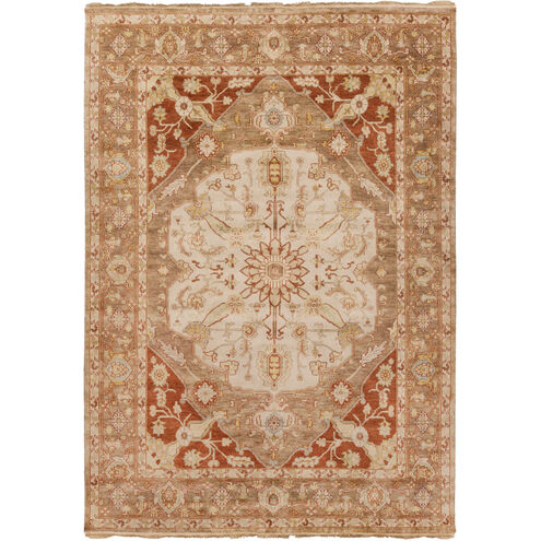 Zeus 69 X 45 inch Camel, Burnt Orange, Moss Rug