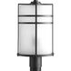 Format 1 Light 17 inch Textured Black Outdoor Post Lantern