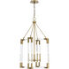 Prima Vista 4 Light 19.25 inch Aged Antique Brass Pendant Ceiling Light