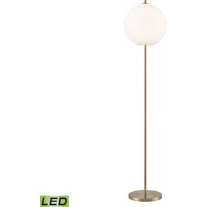 Orbital 69 inch 9.00 watt Aged Brass with White Floor Lamp Portable Light