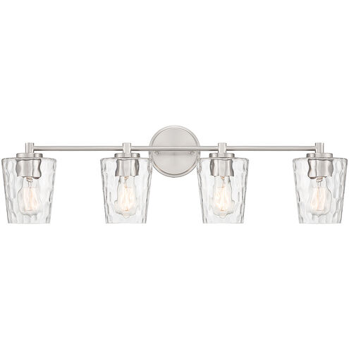 Ballas 4 Light 31.5 inch Satin Nickel Bathroom Vanity Light Wall Light