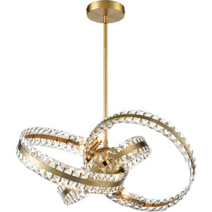 Knot 6 Light 19 inch Aged Brass Pendant Ceiling Light