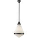 Willard 1 Light 13.5 inch Urban Bronze Pendant Ceiling Light in Opal Glass