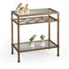 Chelsea House 23 X 22 inch Champagne/Clear Side Table