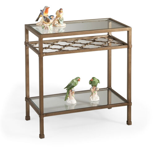 Chelsea House 23 X 22 inch Champagne/Clear Side Table