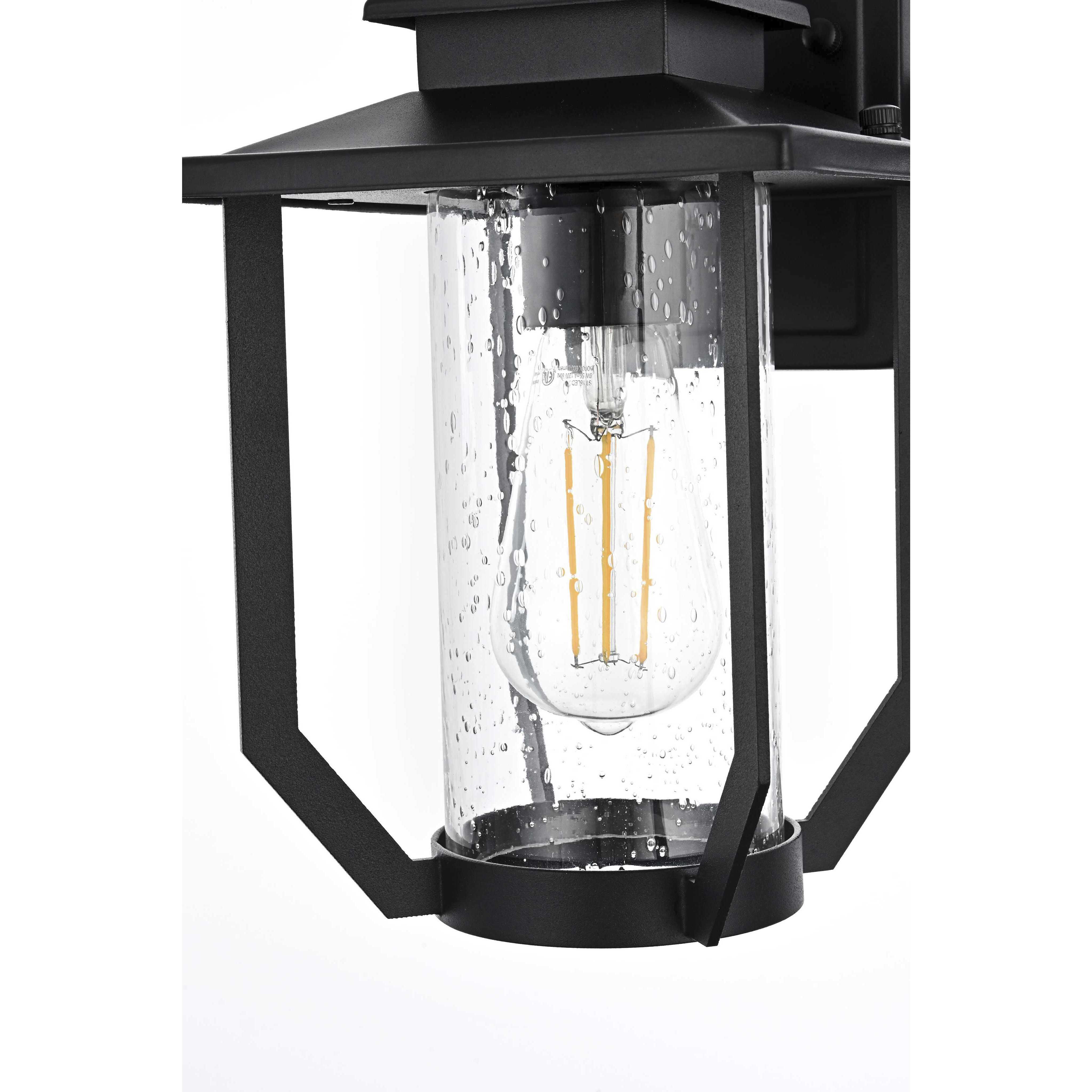 Sepviva 1 Light 12.5 inch Black Outdoor Wall Sconce