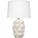 Silas 20 inch 150.00 watt Crackled Cream Glaze Table Lamp Portable Light