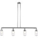 Franklin Restoration Dover 4 Light 49.13 inch Polished Chrome Island Light Ceiling Light in Seedy Glass, Franklin Restoration
