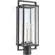 Gladwyn 3 Light 21.5 inch Matte Black with Off White Outdoor Post Light