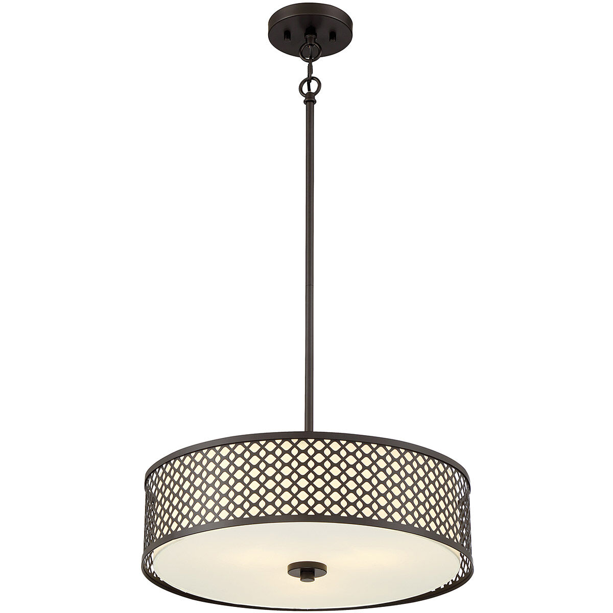 Modern 3 Light 18 inch Oil Rubbed Bronze Pendant Ceiling Light