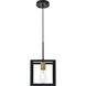 Coatesville 1 Light 8 inch Brass and Black Pendant Ceiling Light