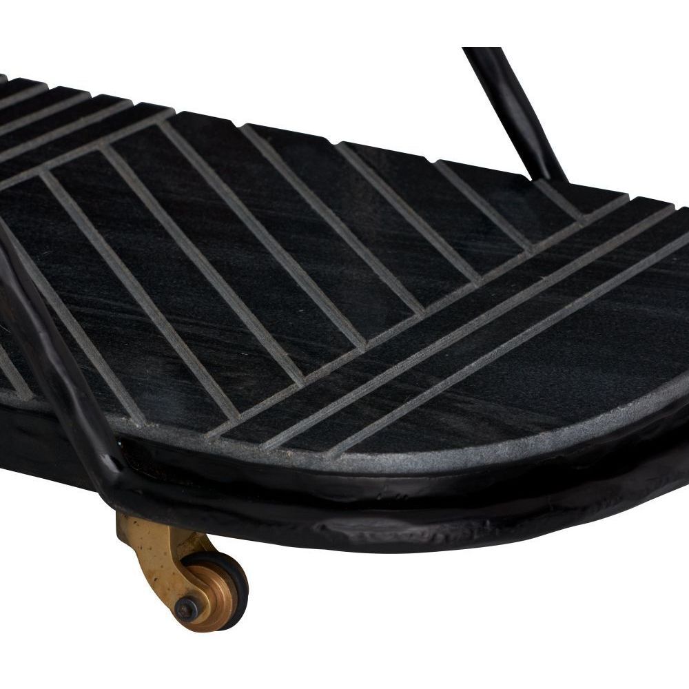 Nakoa 34 inch Black Bar Cart