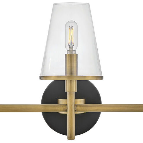 Marten 3 Light 25 inch Heritage Brass Bath Light Wall Light