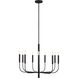 ED Ellen DeGeneres Brianna 9 Light 30 inch Aged Iron Chandelier Ceiling Light