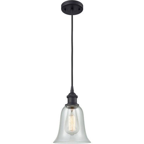 Ballston Hanover 1 Light 6.25 inch Matte Black Mini Pendant Ceiling Light in Fishnet Glass, Black Textured, Ballston