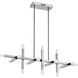 Acasia LED 40 inch Polished Chrome with Frosted Horizontal Chandelier Ceiling Light