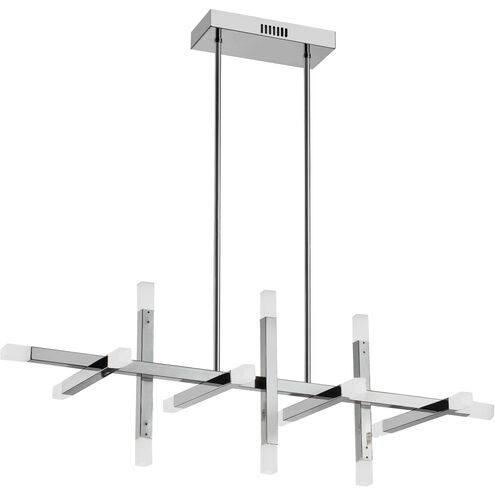 Acasia LED 40 inch Polished Chrome with Frosted Horizontal Chandelier Ceiling Light