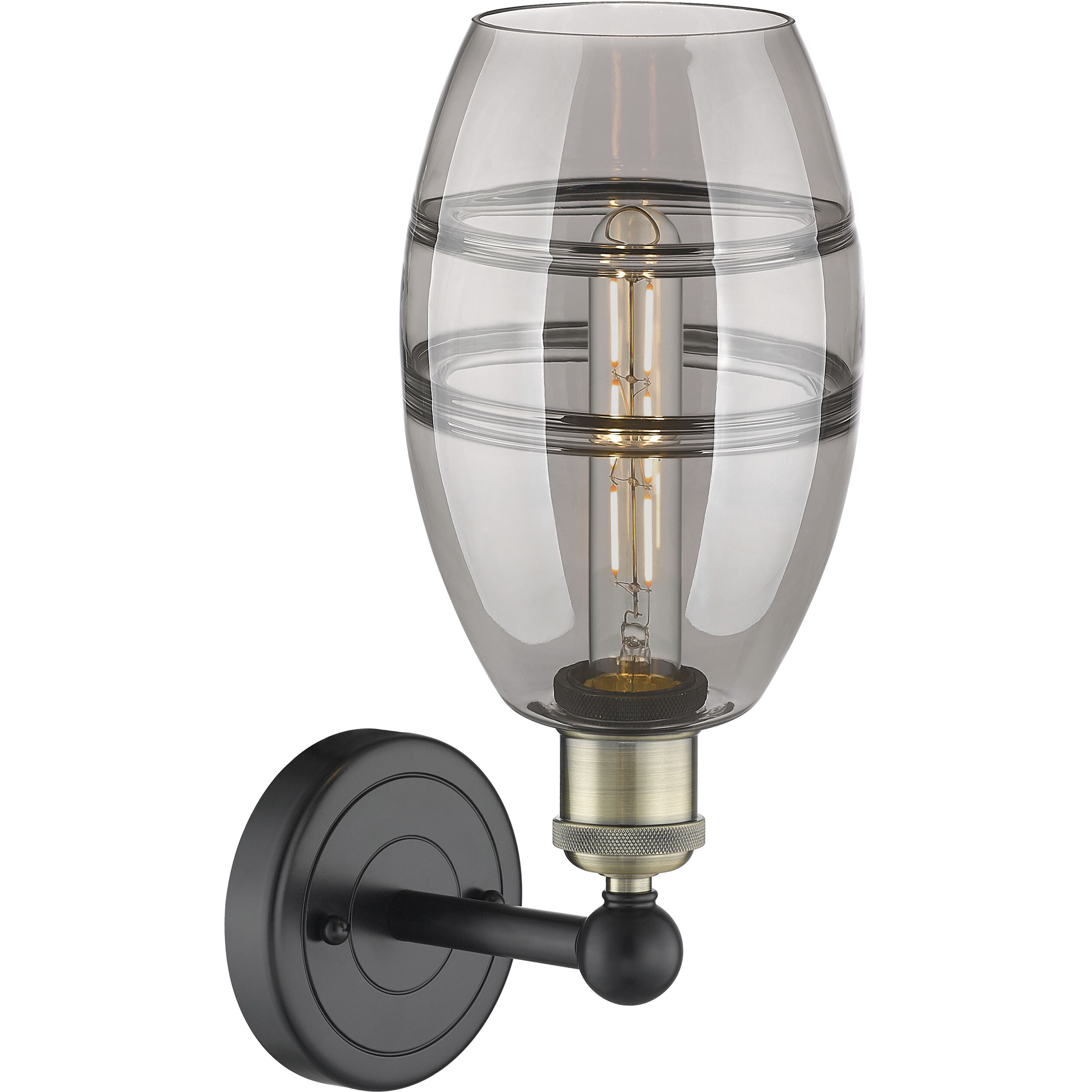 Edison Vaz 1 Light 5.88 inch Black Antique Brass Sconce Wall Light