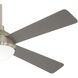 Orb 54 inch Brushed Steel/Brushed Nickel with Silver Blades Ceiling Fan