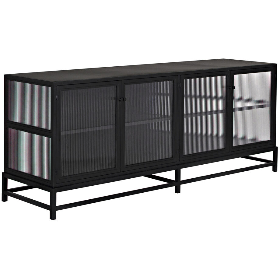 Chandler 74.5 X 20 inch Matte Black Sideboard, 4 Door