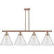 Ballston X-Large Cone LED 48 inch Antique Copper Island Light Ceiling Light in Seedy Glass