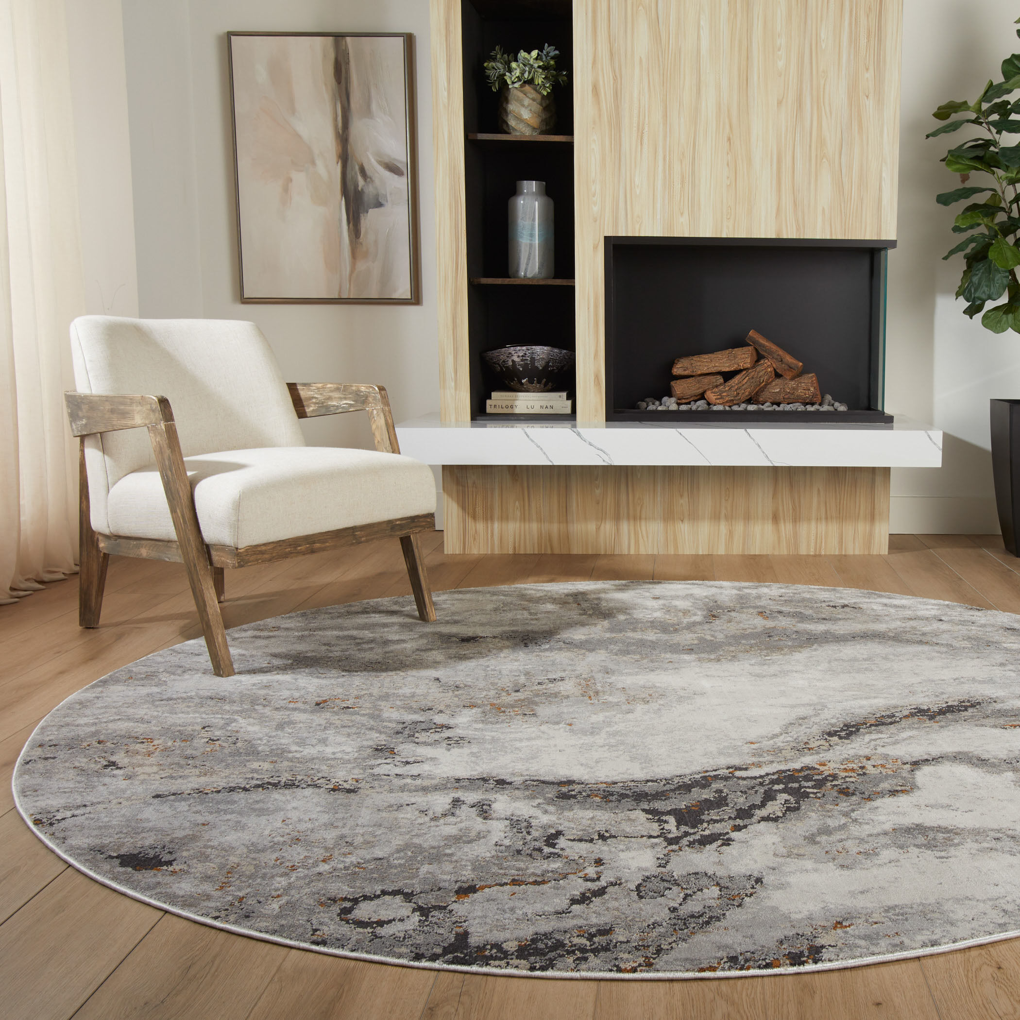 Hadim Earth Tones Rug in 5 Round