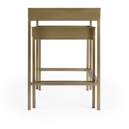 Lenny 2 Piece Glass Nesting Tables in Gold