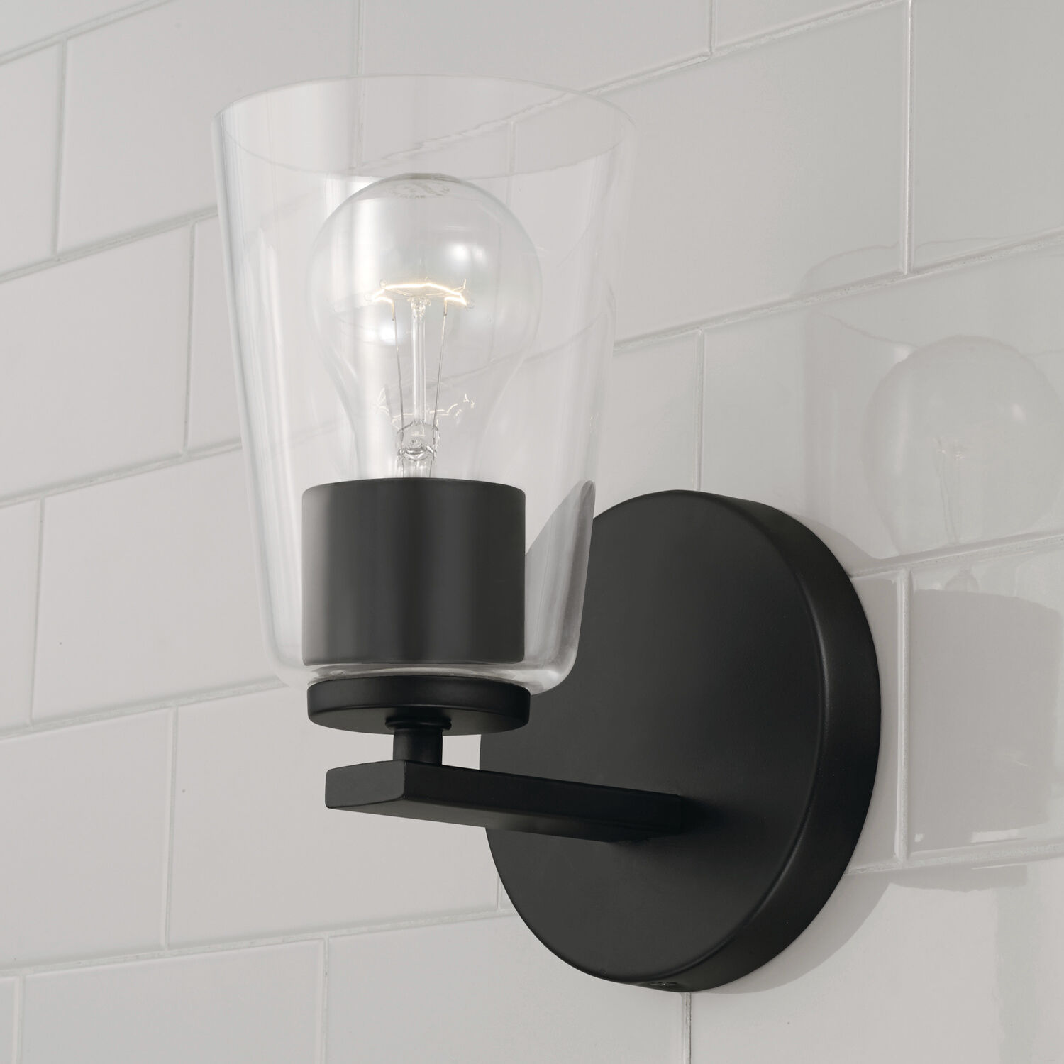 Portman 1 Light 5 inch Matte Black Sconce Wall Light